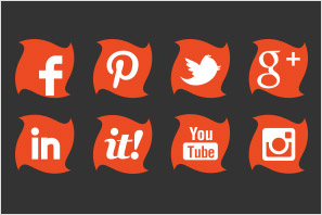 social media icons orange twist preview