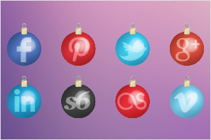 social media christmas toys icons set preview