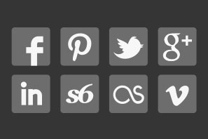social media icons gray icons set preview