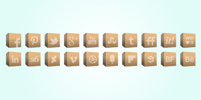 social delivery icons