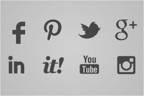 social media icons dark gray transparent background preview